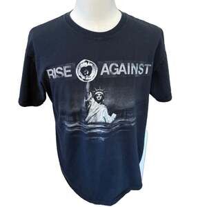 Vintage Rise Against Band T-Shirt, Statue of Liberty Graphic Size L